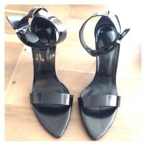 Zara Black Ankle Strap Strappy High-Heel Sandals