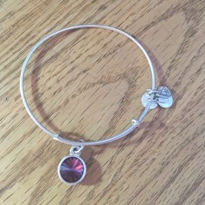 Alex and Ani amethyst birthstone bangle