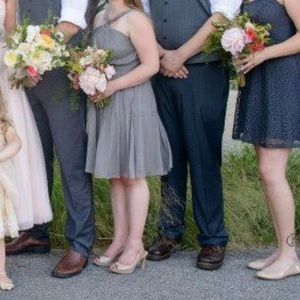 MUST GO J Crew Sinclair Bridesmaid Dress, Gray