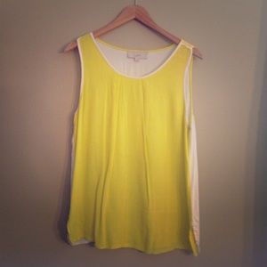 Yellow Front/ White Back Blouse