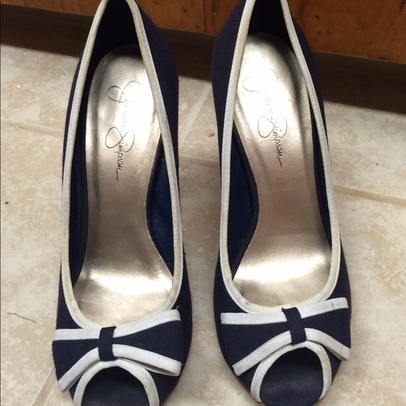 Jessica Simpson open toe pumps