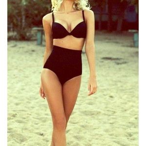 Retro Super High Waisted Swim Bottoms