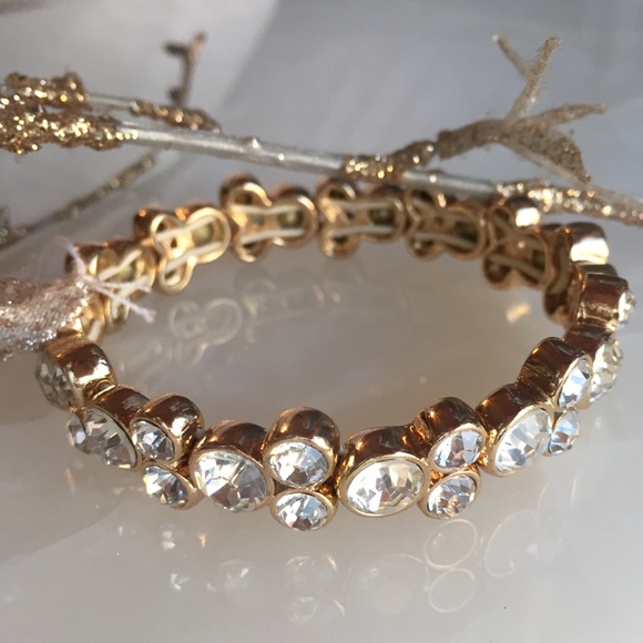 New gorgeous gold bracelet with crystals!