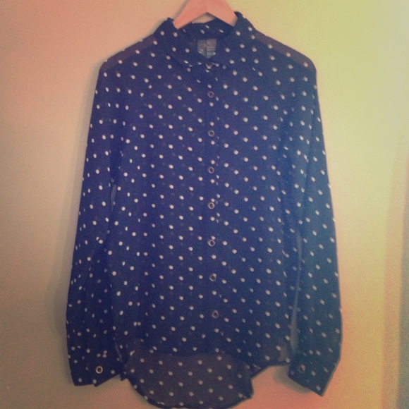 Black Polka Dot Blouse