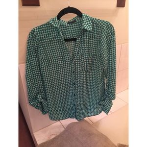 The Limited XS Ashton blouse - green and white
