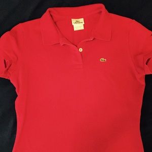 Lacoste red polo, size 42
