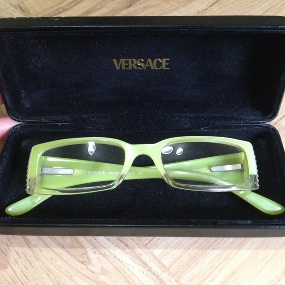Versace eyeglasses in chartreuse