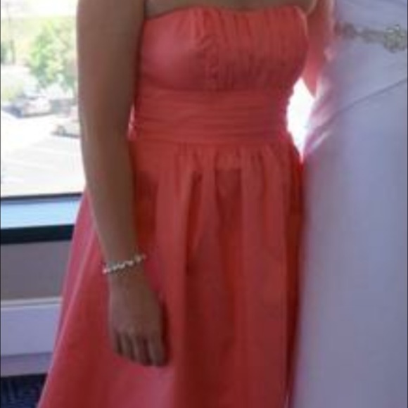 David's bridal coral strapless