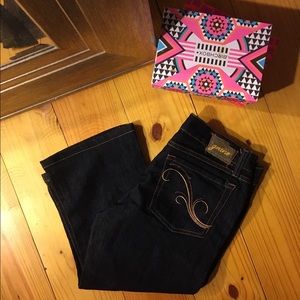 Boot cut capris jeans