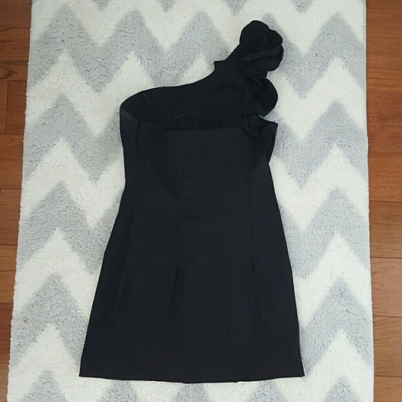 ADRIANNA PAPEL One shoulder little black dress - Picture 2 of 2