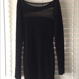 Black knee length party dress
