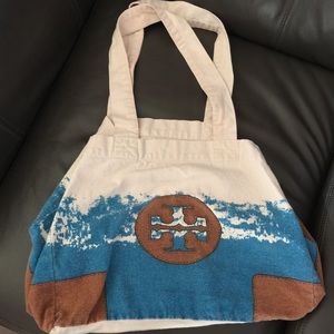 Price Firm. Tory Burch canvas tote.