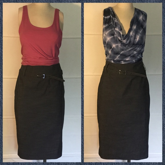 ⬇️Belted Pencil Skirt