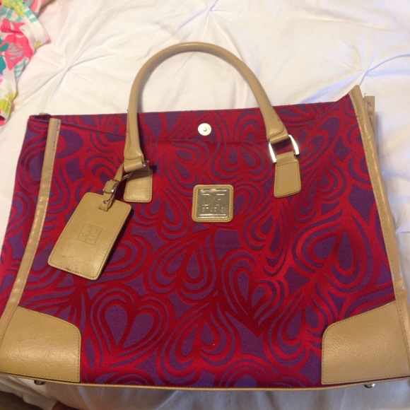 Diane Von Furstenberg pink tote bag
