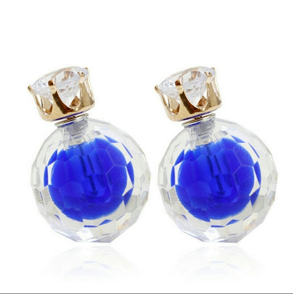 Jewelry - 🎉Host Pick🎉 Double Sided Earrings Royal Blue