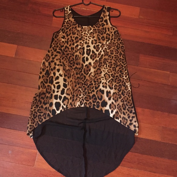Leopard print "mullet" shirt - Picture 1 of 3