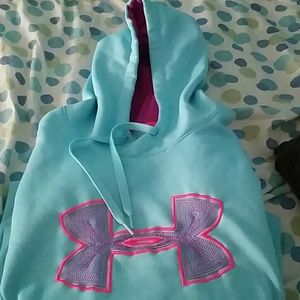 Light blue under armour hoodie