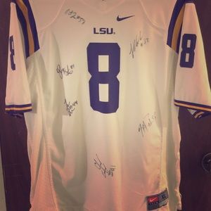 Autographed lsu jersey