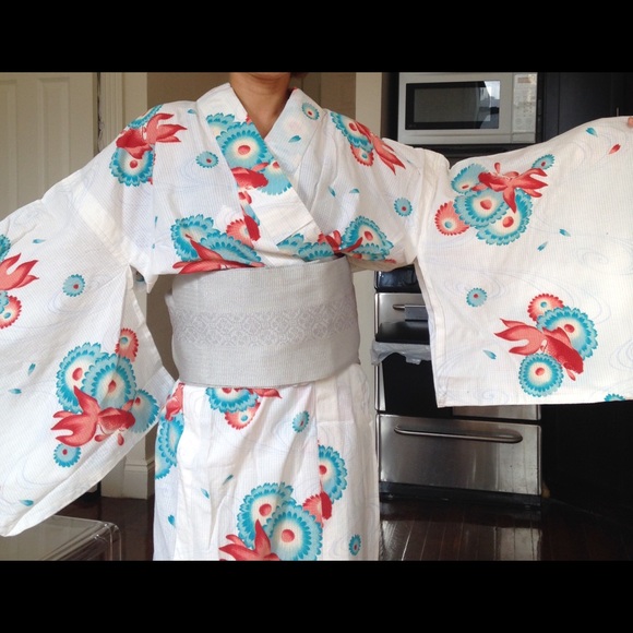 Gold fish kimono set