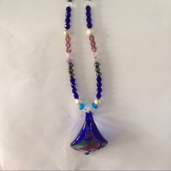 Handmade Pretty Murano and glass beaded necklace from Linda's closet on Poshmark