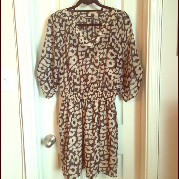 Express leopard dress