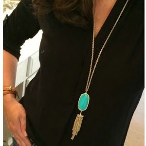 Kendra Scott Rayne necklace in teal