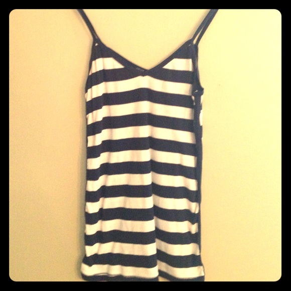 Navy Blue & White Stripped Tank