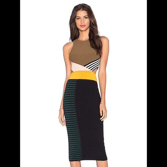 ⛔️ SOLD ⛔️ NWT Color-block Bandage Dress - Picture 1 of 4