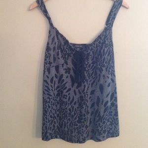 Grey & Black Animal Print Top