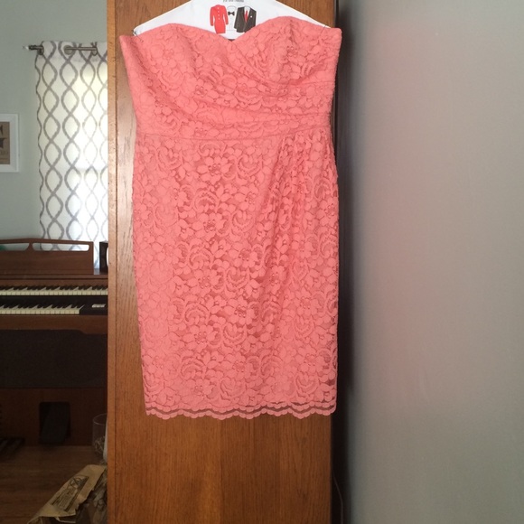 David's bridal coral lace dress