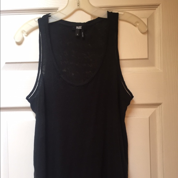 SOLD!!!!  Paige Jeans black linen tank. Small.