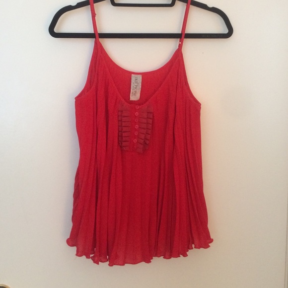 Free People Red Top Size Small