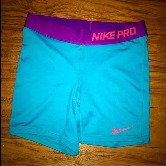 Blue Nike Pro Shorts