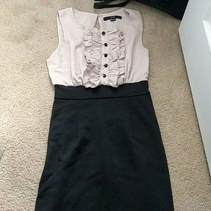 Pink and black business dress