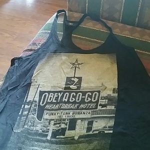 Black Obey tank
