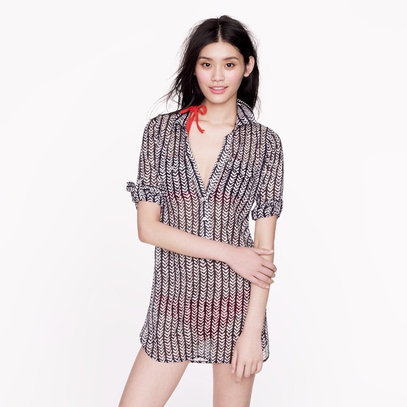 J. Crew Herringbone Stripe Tunic