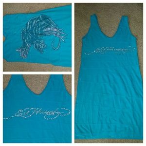 Ed hardy logo tank