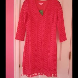 NWT Lilly Pulitzer Seminole Knit Lace Dress S