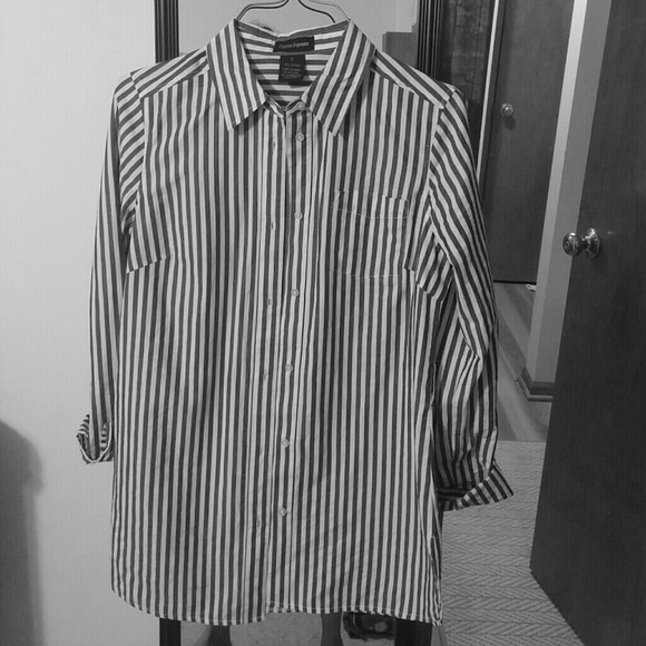 Striped button up