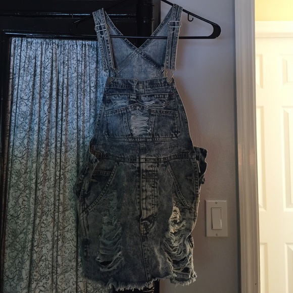 Overall mini dress