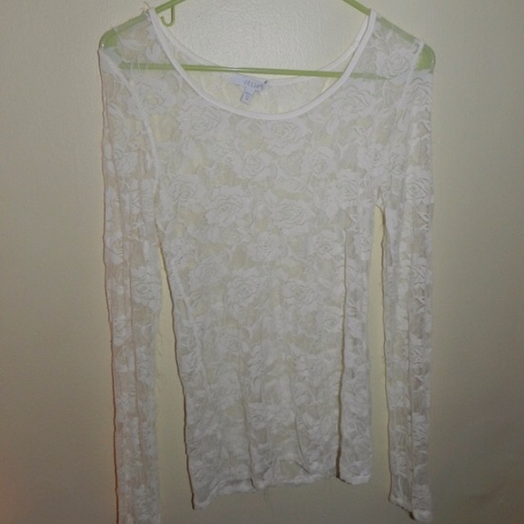 White lace long sleeve