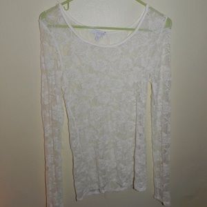 White lace long sleeve