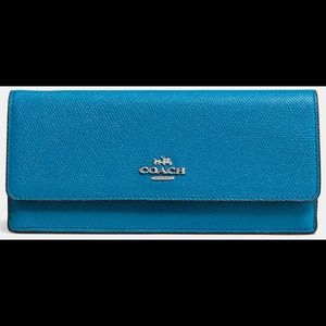 NEW Coach soft embossed leather wallet
