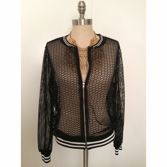 MESH BOMBER JACKET
