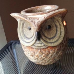 Candle wax burner with wax