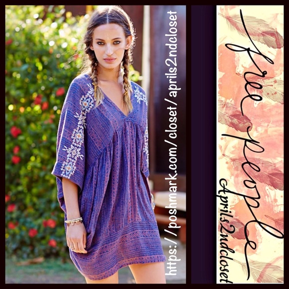 Free People Tops - FREE PEOPLE Boho Tunic Mini Dress Slouchy Top