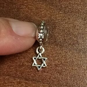 Silver plated Star of David charm