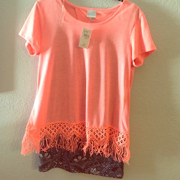 Freshwear Tops - SOLD!!   Buckle Coral top