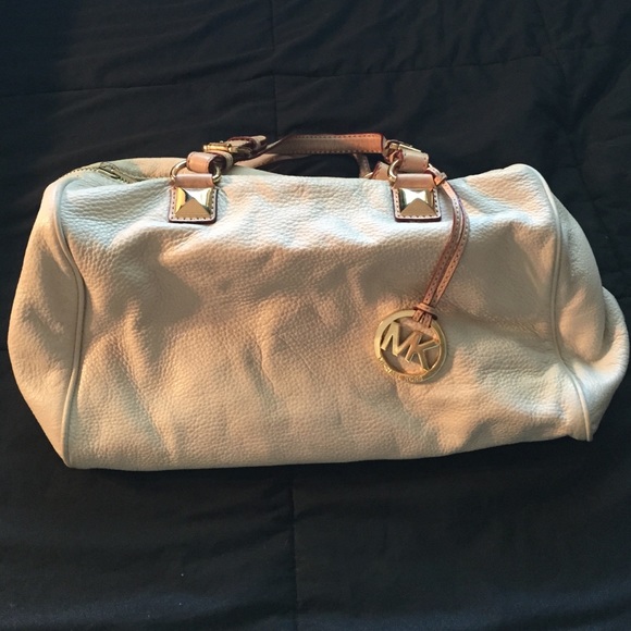 Michael Kors cream colored satchel bag