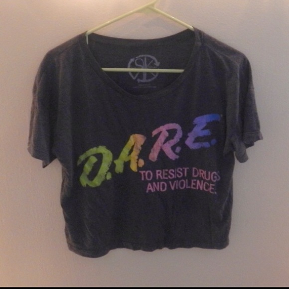 Grey DARE belly shirt